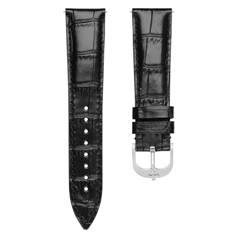 Dây Da Đa Dụng Ý Màu Đen Cho Đồng Hồ Size 18.19.20.21.22.23mm