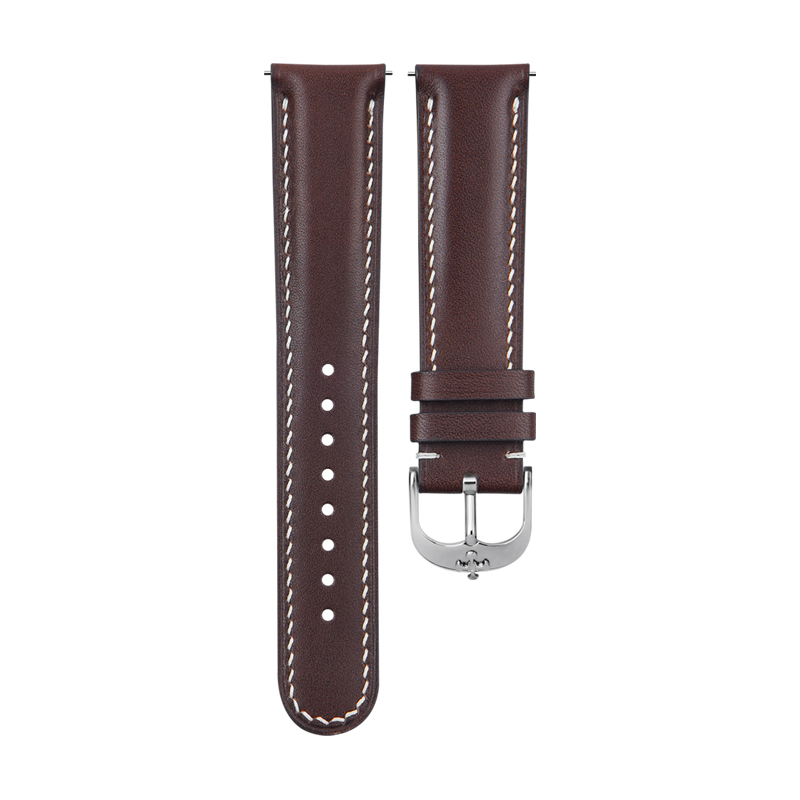 Dây da Vagenari Màu Chocolate Cho Đồng Hồ Có Kích Thước Lugs Rộng 20mm - 23mm (Khâu Thủ Công)
