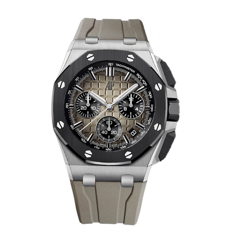 for royal oak offshore 43mm chronograph ref 26420 steel titanium gold for original stainless steel pin buckle and interchangeable strap system 1