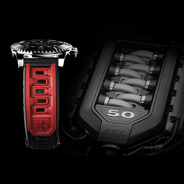 inspired by racing engines two tone design
