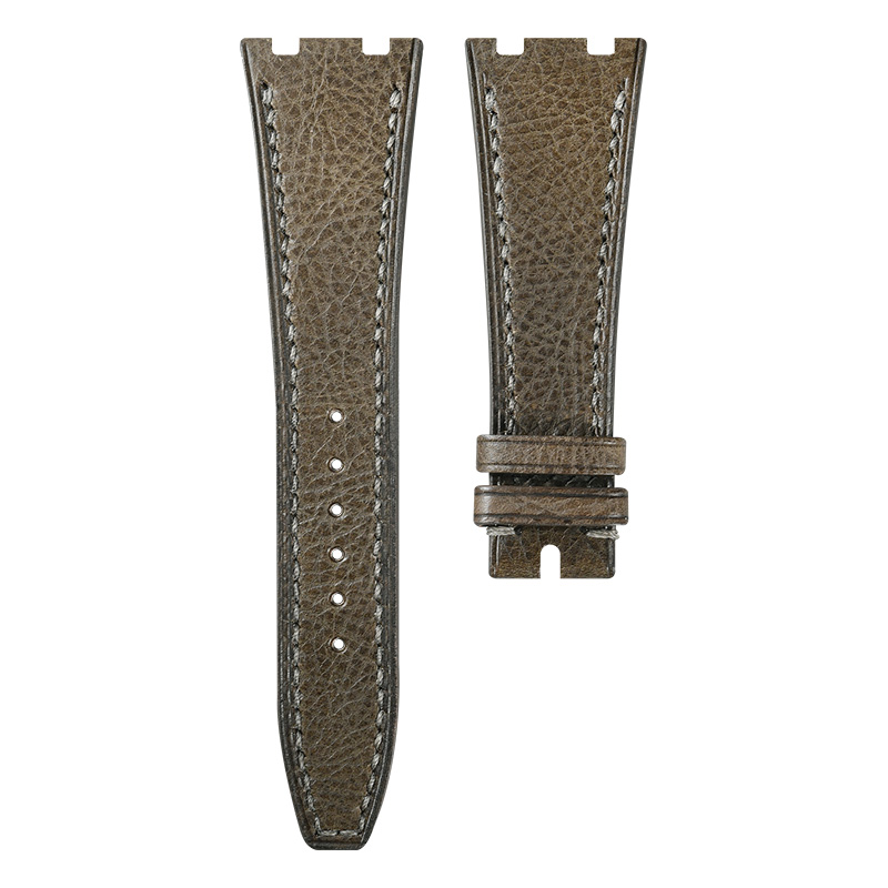 Dây Da Màu Nâu Nicotin Xám Cho AP 15400OR.15500OR.26239OR.26331OR.26240OR. 41mm