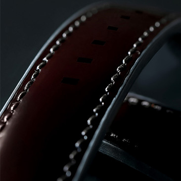 premium horween cordovan and rubber with our tang buckle