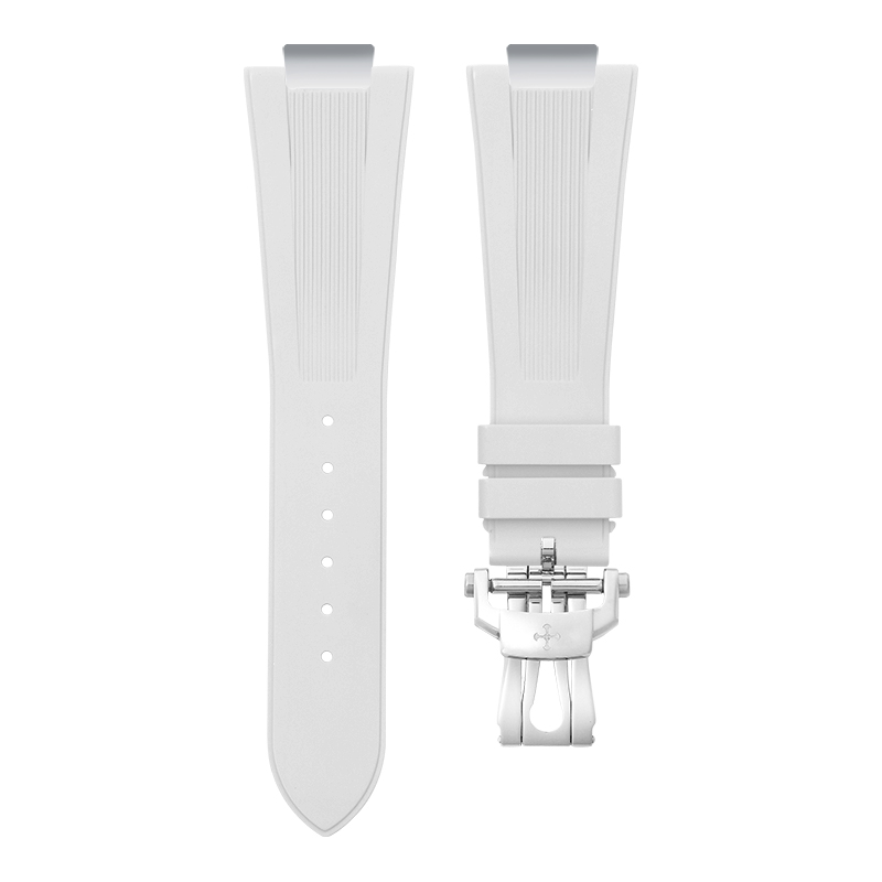Dây Cao Su Màu Trắng Cho Patek Philippe Cubitus 5821 Mẫu Dây Kim Loại Kèm Endlink