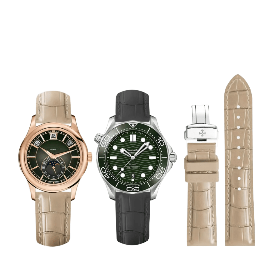 simulated alligator patterned rubber strap 100 fkm 1