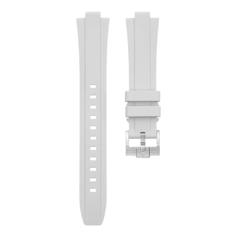 Dây Cao Su Màu Màu Trắng Cho Tudor 1958 39mm Khóa Đơn (Dùng Endlink Bằng Thép Nguyên Bản)