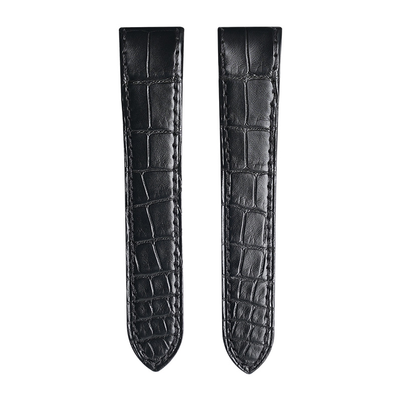 Dây Da Cá Sấu Màu Đen Cho Cartier Santos De Large 35.6mm W20106X8/W20126X8/W20107X7/W20108Y1