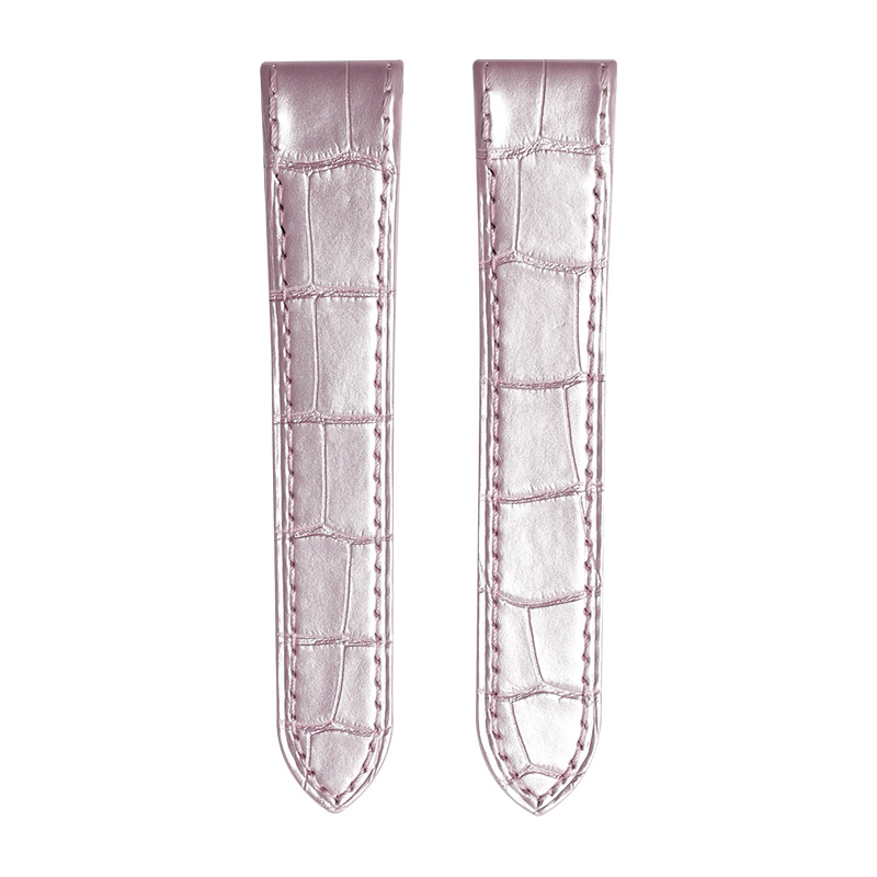 Dây Da Cá Sấu Màu Hồng Cho Cartier Santos De Large 35.6mm W20106X8/W20126X8/W20107X7/W20108Y1