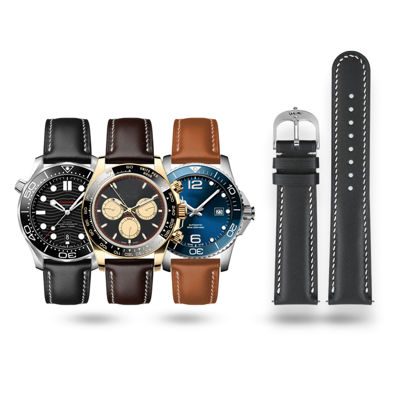 vagenari leather strap for all watches with lugs width 18mm 23mm handmade stitching