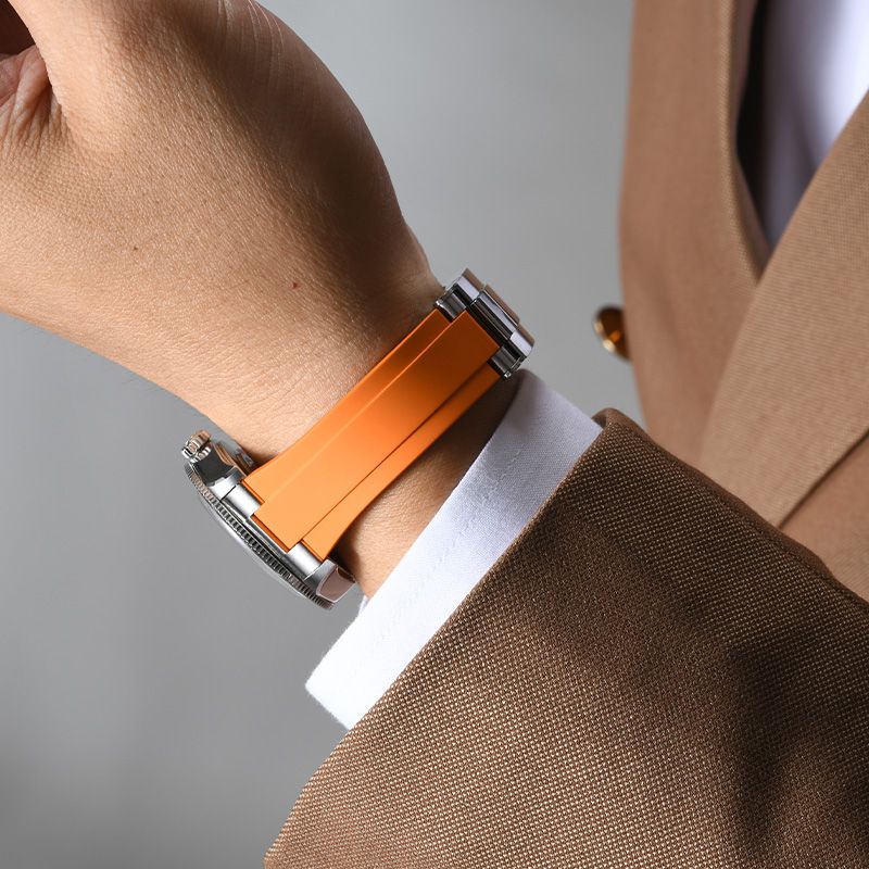 Dây Cao Su Màu Cam Cho Tudor Black Bay 54 37mm 11 Dây Cao Su Màu Cam Cho Tudor Black Bay 54 37mm - Ảnh 11