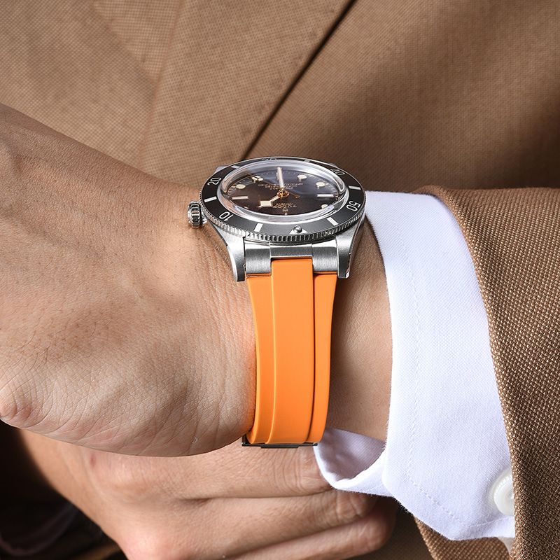 Dây Cao Su Màu Cam Cho Tudor Black Bay 54 37mm 9 Dây Cao Su Màu Cam Cho Tudor Black Bay 54 37mm - Ảnh 9