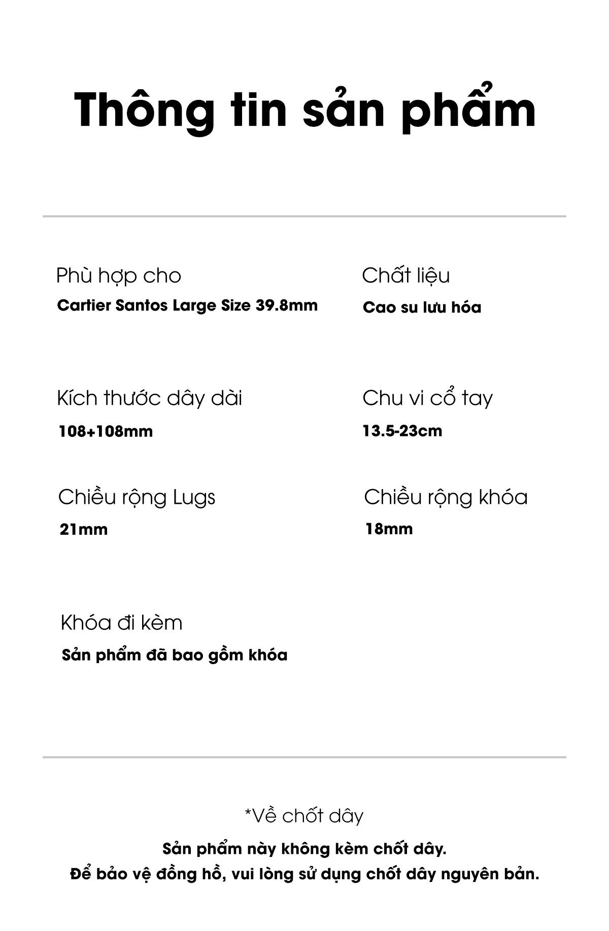 day cao su cho cartier santos large size 39 8mm 1 1