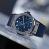 day cao su mau xanh duong dam cho hublot classic fusion 3 hands 42 45mm van thang 1