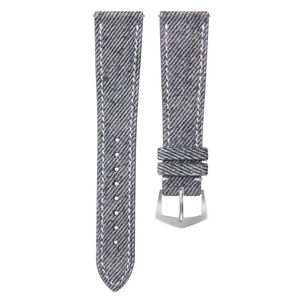 Dây Jeans Calfskin Đệm Da Màu Xám Cho Patek Philippe 19/20/21/22mm