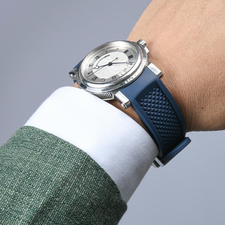 Dây Cao Su Màu Xanh Dương Đậm Cho Breguet Marine 5817 3 Dây Cao Su Màu Xanh Dương Đậm Cho Breguet Marine 5817 - Ảnh 3