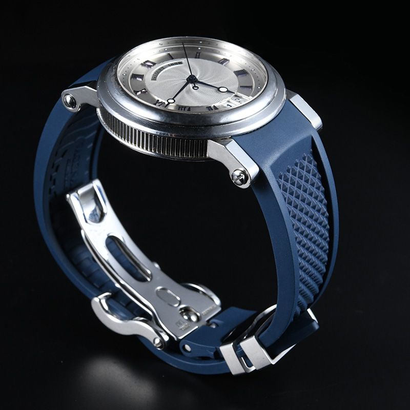 Dây Cao Su Màu Xanh Dương Đậm Cho Breguet Marine 5817 5 Dây Cao Su Màu Xanh Dương Đậm Cho Breguet Marine 5817 - Ảnh 5