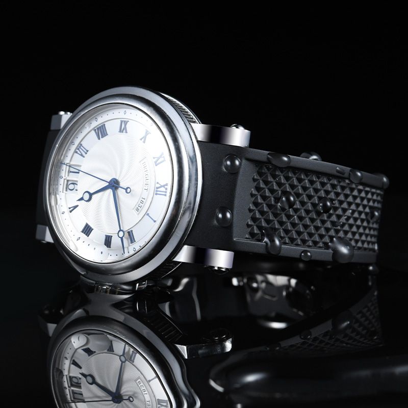 Dây Cao Su Màu Đen Cho Breguet Marine 5817 4 Dây Cao Su Màu Đen Cho Breguet Marine 5817 - Ảnh 4