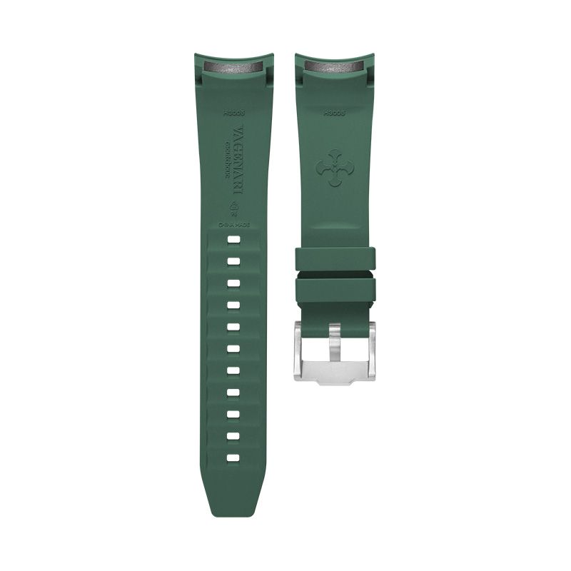 Dây Cao Su Màu Xanh Lá Cho Longines Spirit Zulu Time 39mm Ref. L3.802.4... 2 Dây Cao Su Màu Xanh Lá Cho Longines Spirit Zulu Time 39mm Ref. L3.802.4... - Ảnh 2