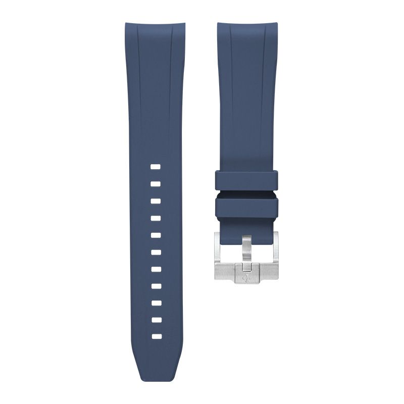 Dây Cao Su Màu Xanh Dương Cho Omega Seamaster Diver 300m 42mm Ô Lịch 6h [New Design]