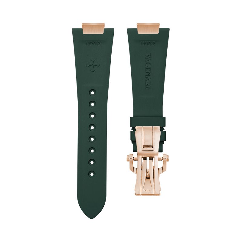 Dây Cao Su Màu Xanh Quân Đội Cho Patek Philippe 5711/1R Dây kim loại vàng hồng (Endlink + Khóa) 2 Dây Cao Su Màu Xanh Quân Đội Cho Patek Philippe 5711/1R Dây kim loại vàng hồng (Endlink + Khóa) - Ảnh 2
