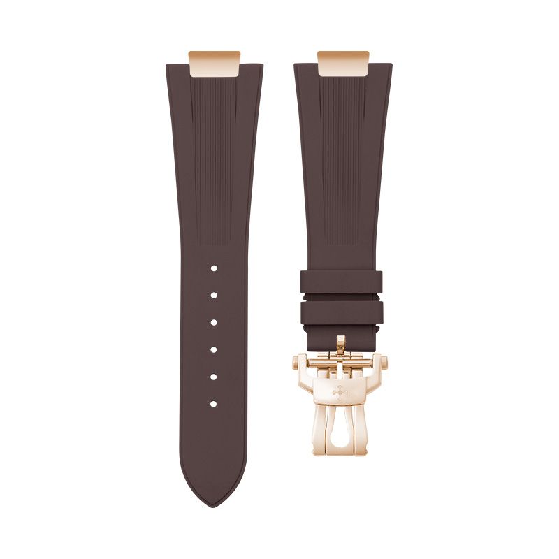 Dây Cao Su Màu Nâu Cho Patek Philippe 5711/1R Dây kim loại vàng hồng (Endlink + Khóa) 1 Dây Cao Su Màu Nâu Cho Patek Philippe 5711/1R Dây kim loại vàng hồng (Endlink + Khóa)