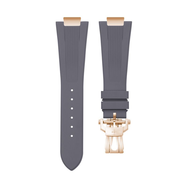 Dây Cao Su Màu Xám Cho Patek Philippe 5711/1R Dây kim loại vàng hồng (Endlink + Khóa)