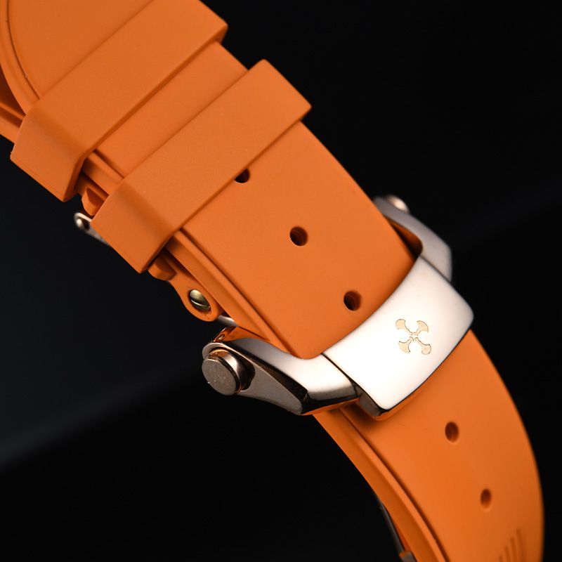 Dây Cao Su Màu Cam Cho Patek Philippe 5711/1R Dây kim loại vàng hồng (Endlink + Khóa) 6 Dây Cao Su Màu Cam Cho Patek Philippe 5711/1R Dây kim loại vàng hồng (Endlink + Khóa) - Ảnh 6