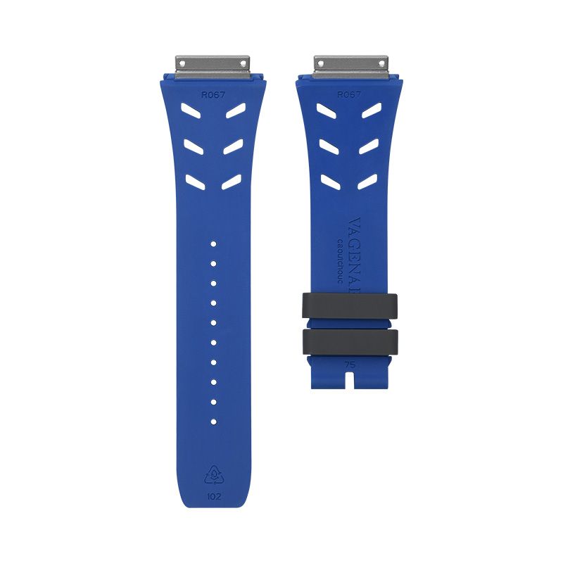 Dây Cao Su Màu Đen nền Xanh Dương Cho Richard Mille RM067-02 2 Dây Cao Su Màu Đen nền Xanh Dương Cho Richard Mille RM067-02 - Ảnh 2